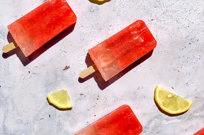 Strawberry Lemonade Popsicles