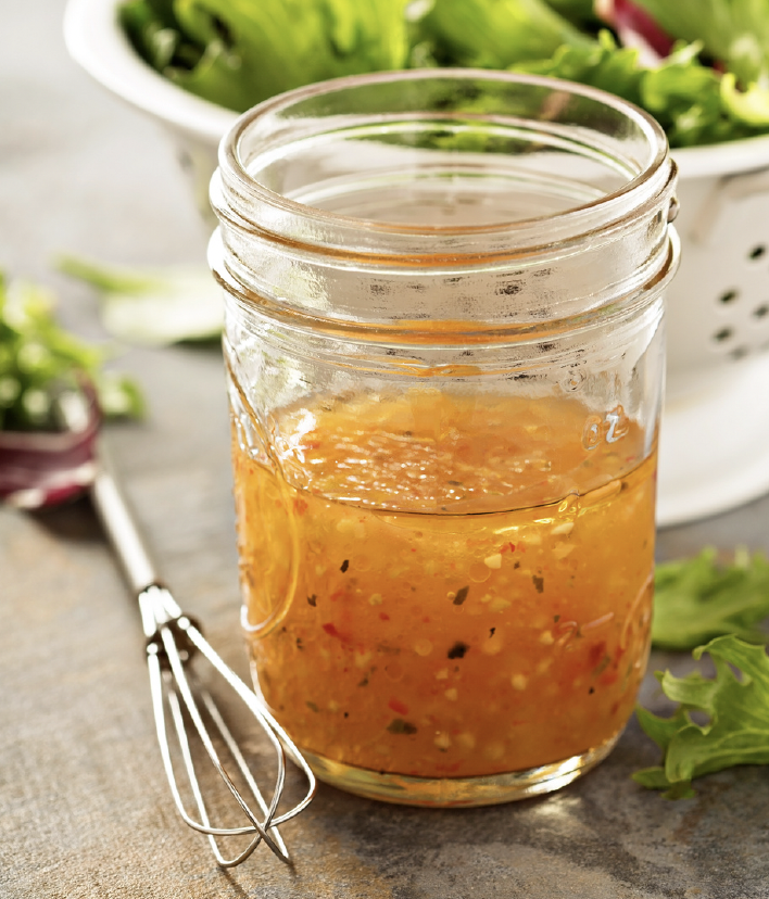 Vinaigrette in a mason jar